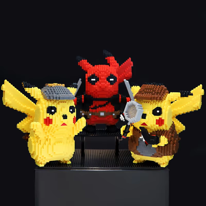 Detective Pikachu & Deadpool Mini Brick Set – Perfect Birthday Gift for Kids!