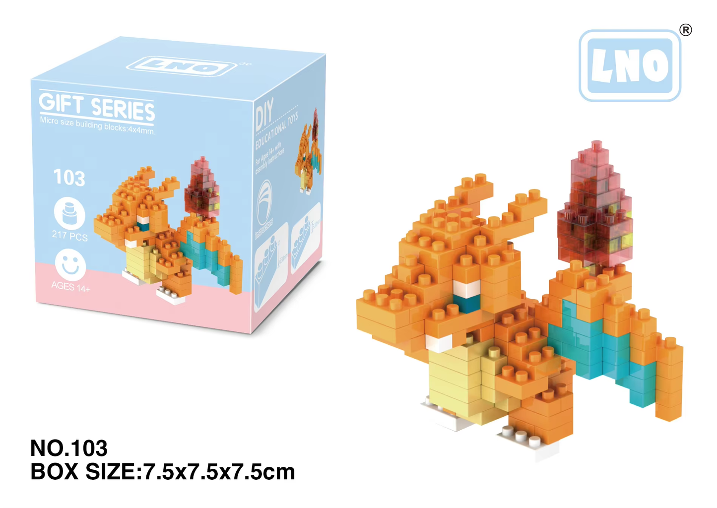 Pokémon Nano Block Set: Charizard, Kyogre, Groudon & Rayquaza - Fun Educational Toys for Kids!