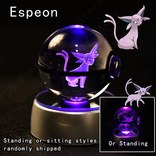 3D Pokemon Crystal Ball Lamp – Pikachu, Gengar, Mew & Mewtwo | Perfect Gift