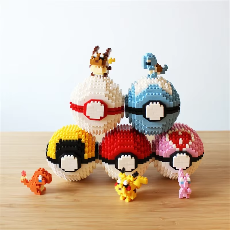 Mini Pokemon Pokeball Blocks – Build & Collect Pikachu!