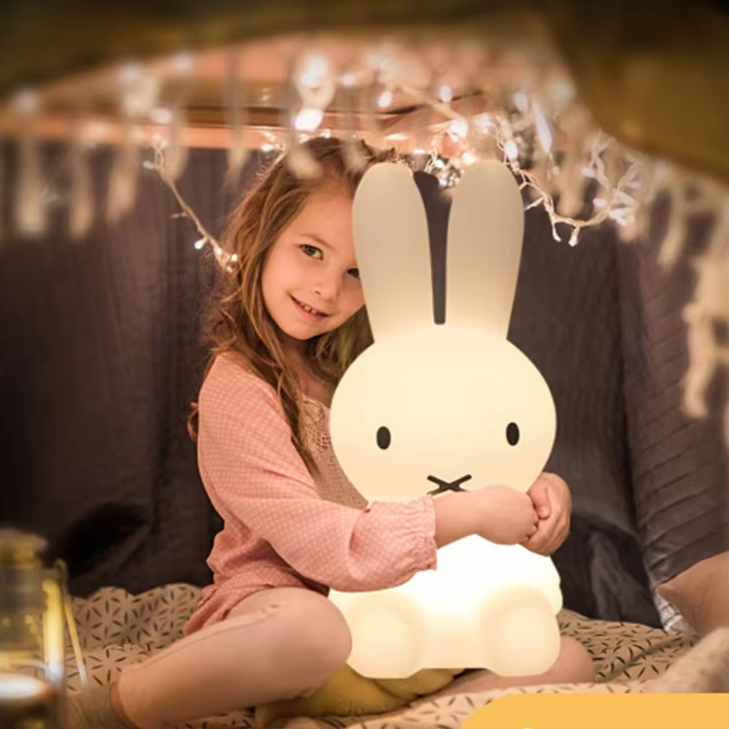 Adorable 3D Bunny Night Light – Kawaii Anime Desk Lamp for Kids & Bedroom Decor