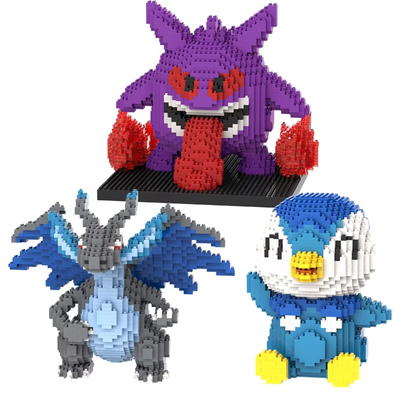 Pokémon Building Blocks: Gengar, Piplup & Charizard - Perfect Christmas Gift!