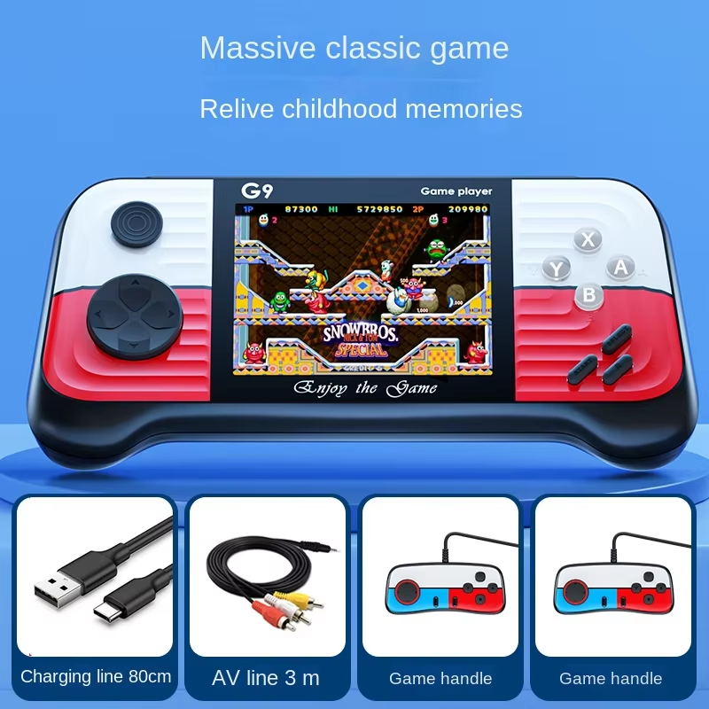 Retro Handheld Game Console – PSP Style with Single & Double Handle, 666 Classic Games in One