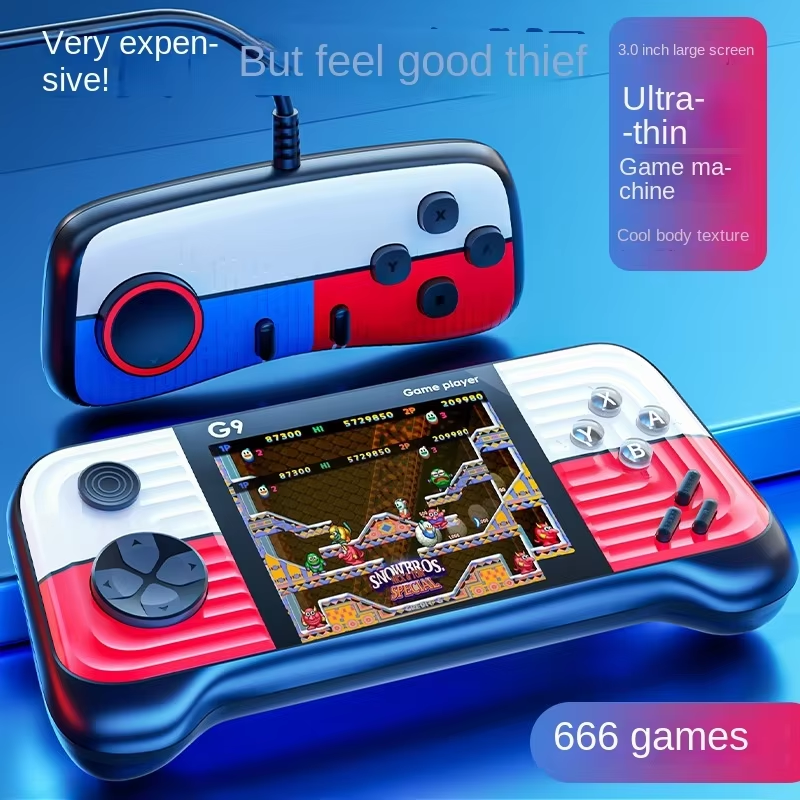 Retro Handheld Game Console – PSP Style with Single & Double Handle, 666 Classic Games in One