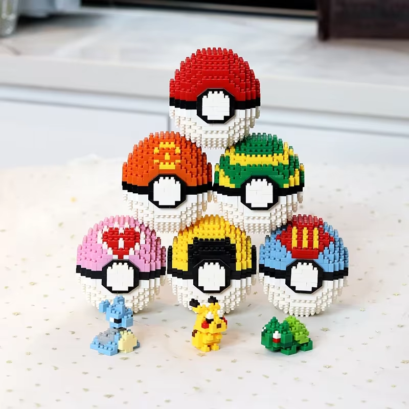 Mini Pokemon Pokeball Blocks – Build & Collect Pikachu!