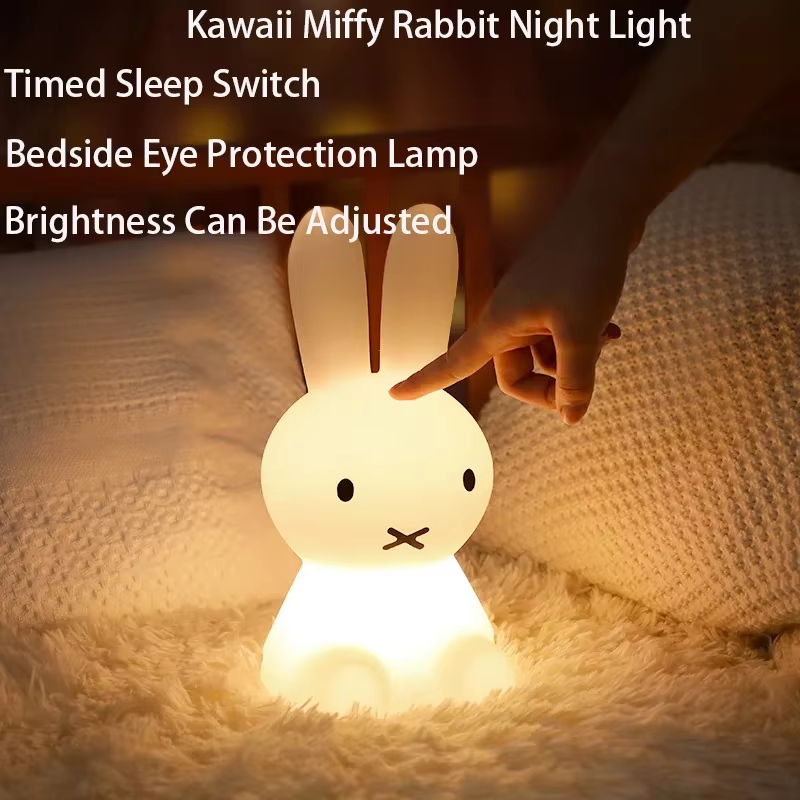 Adorable 3D Bunny Night Light – Kawaii Anime Desk Lamp for Kids & Bedroom Decor