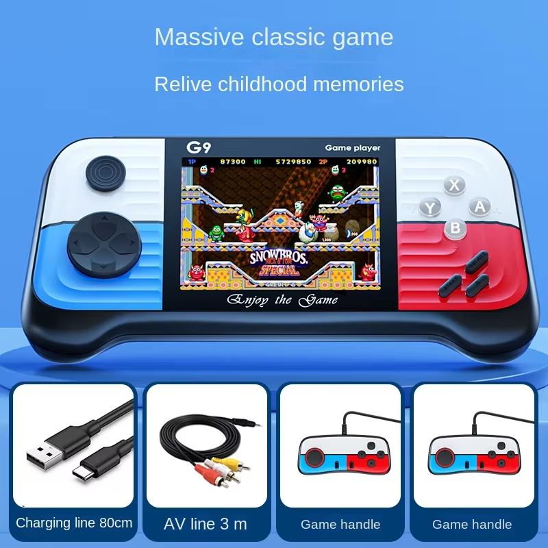 Retro Handheld Game Console – PSP Style with Single & Double Handle, 666 Classic Games in One