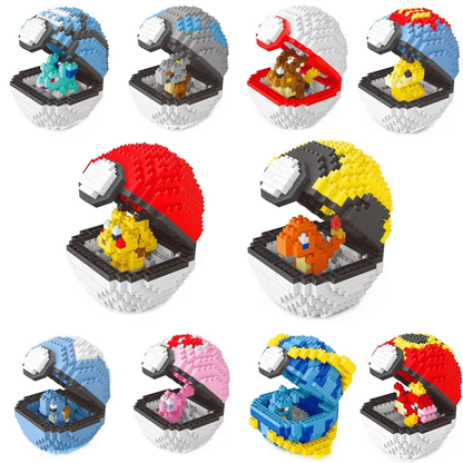 Mini Pokemon Pokeball Blocks – Build & Collect Pikachu!