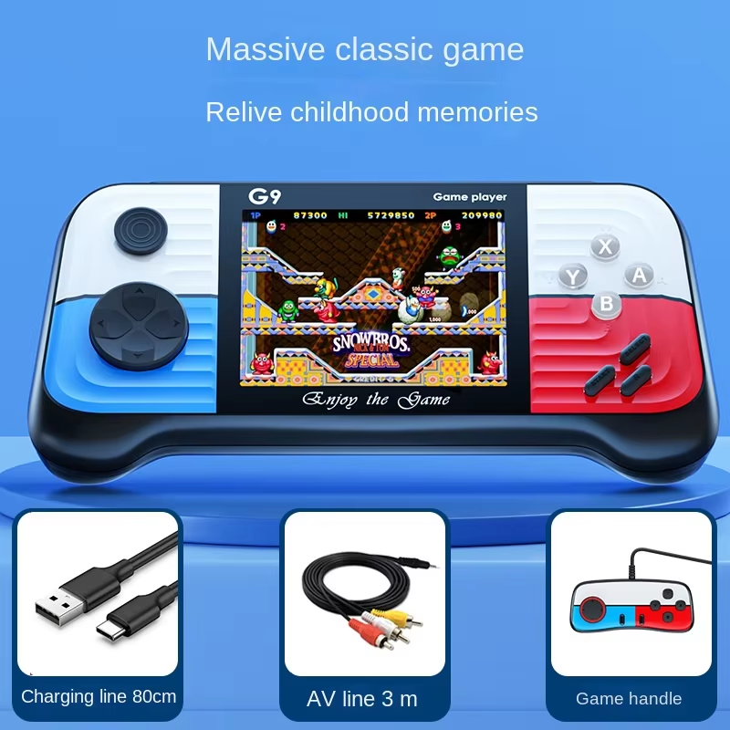 Retro Handheld Game Console – PSP Style with Single & Double Handle, 666 Classic Games in One