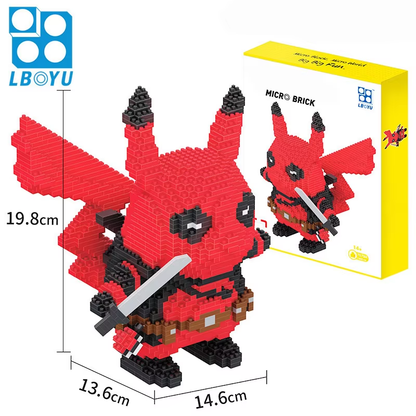 Detective Pikachu & Deadpool Mini Brick Set – Perfect Birthday Gift for Kids!