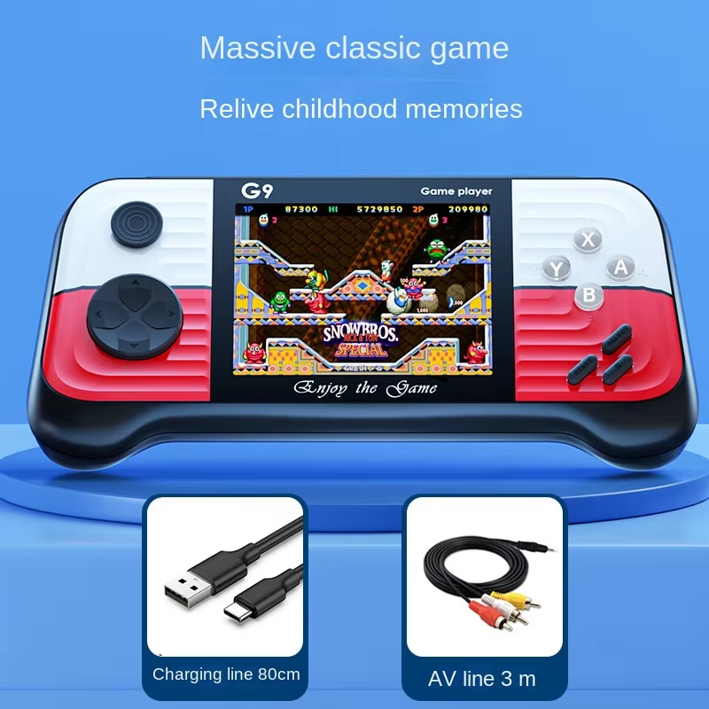 Retro Handheld Game Console – PSP Style with Single & Double Handle, 666 Classic Games in One