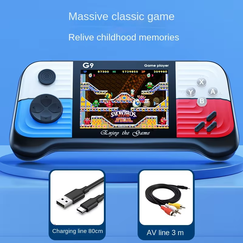 Retro Handheld Game Console – PSP Style with Single & Double Handle, 666 Classic Games in One