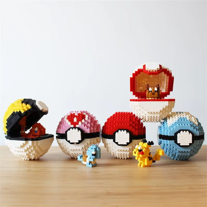 Mini Pokemon Pokeball Blocks – Build & Collect Pikachu!