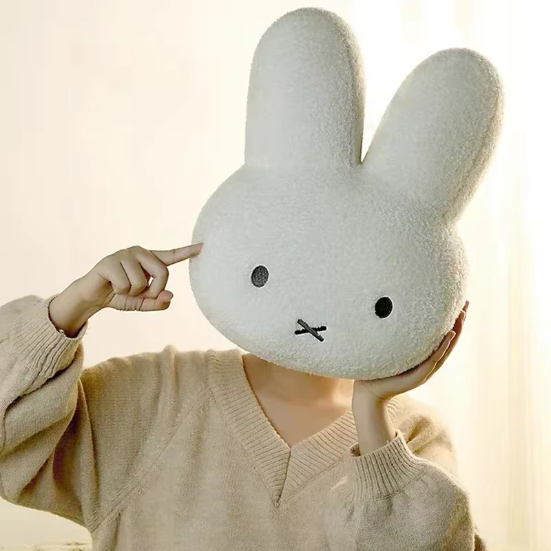 Adorable Kawaii Miffy Plush Pillow – Sweet Cartoon Doll for Cozy Decor & Perfect Birthday Gift