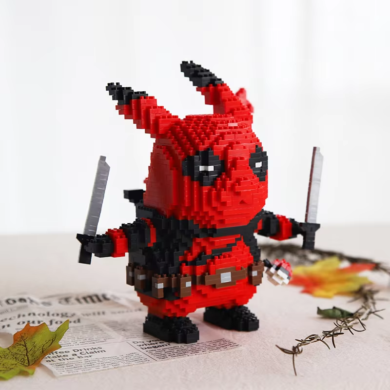 Detective Pikachu & Deadpool Mini Brick Set – Perfect Birthday Gift for Kids!