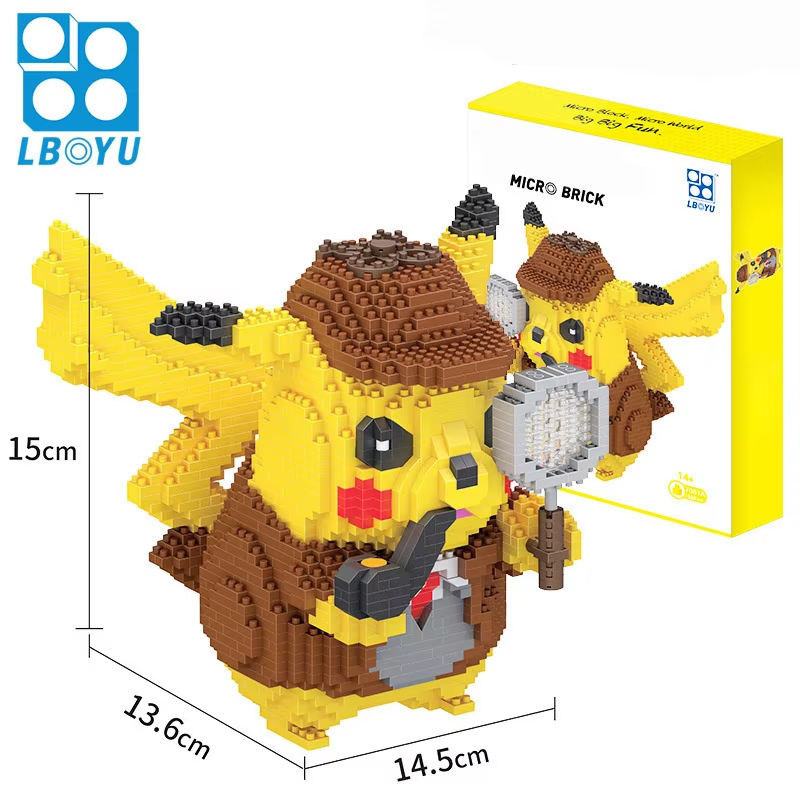 Detective Pikachu & Deadpool Mini Brick Set – Perfect Birthday Gift for Kids!